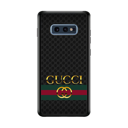 Gucci Luxury Pattern Samsung Galaxy S10E Case-Rubber White (2D Case)-Oxvistore