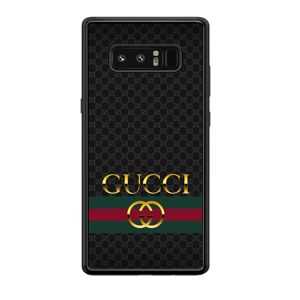 Gucci Luxury Pattern Samsung Galaxy Note 8 Case-Rubber Black (2D Case)-Oxvistore