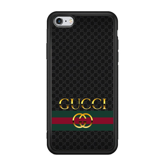 Gucci Luxury Pattern iPhone 6 Plus | 6s Plus Case-Rubber Black (2D Case)-Oxvistore