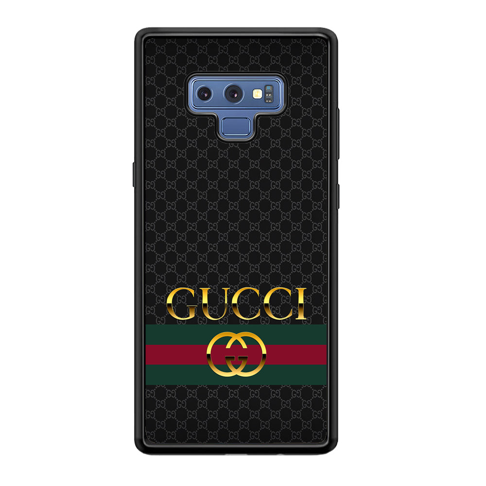 Gucci Luxury Pattern Samsung Galaxy Note 9 Case-Rubber Black (2D Case)-Oxvistore