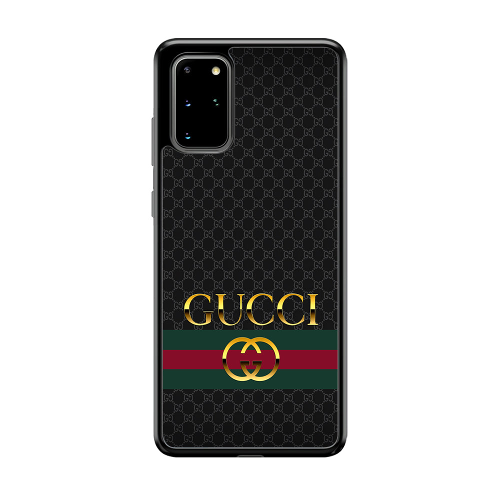 Gucci Luxury Pattern Samsung Galaxy S20 Plus Case-Rubber White (2D Case)-Oxvistore