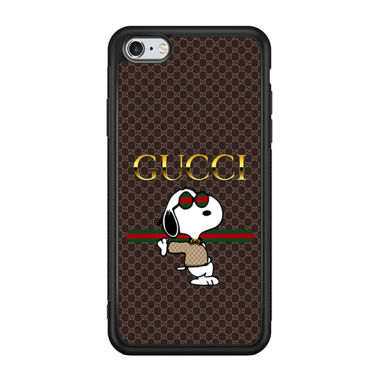 Gucci Snoopy Dope iPhone 6 | 6s Case-Rubber Black (2D Case)-Oxvistore
