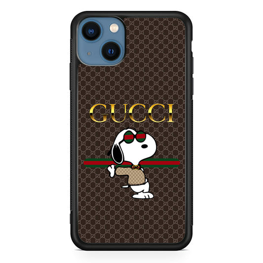 Gucci Snoopy Dope iPhone 15 Plus Case-Rubber Black (2D Case)-Oxvistore