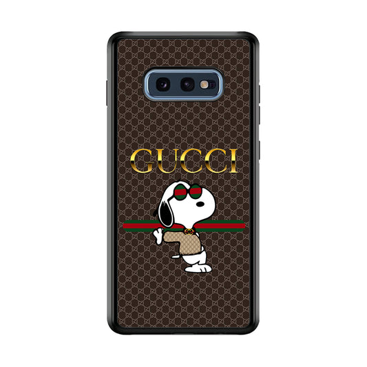Gucci Snoopy Dope Samsung Galaxy S10E Case-Rubber Black (2D Case)-Oxvistore