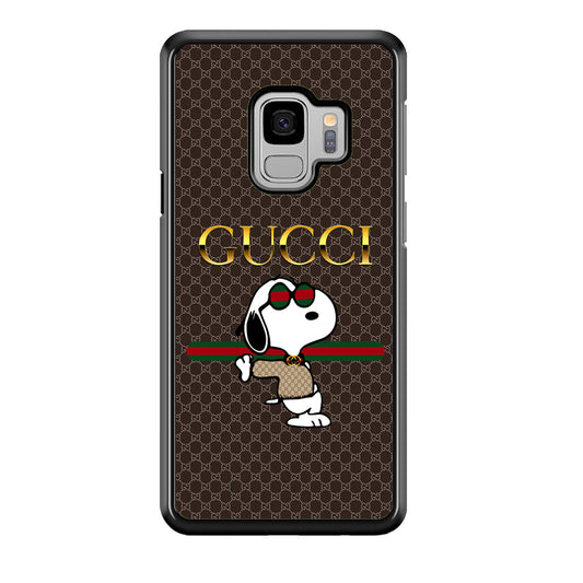 Gucci Snoopy Dope Samsung Galaxy S9 Case-Rubber Black (2D Case)-Oxvistore