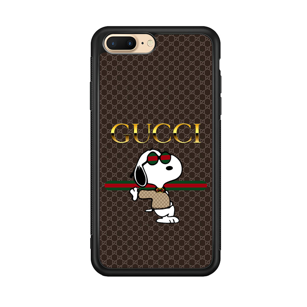 Gucci Snoopy Dope iPhone 7 Plus Case-Rubber Black (2D Case)-Oxvistore