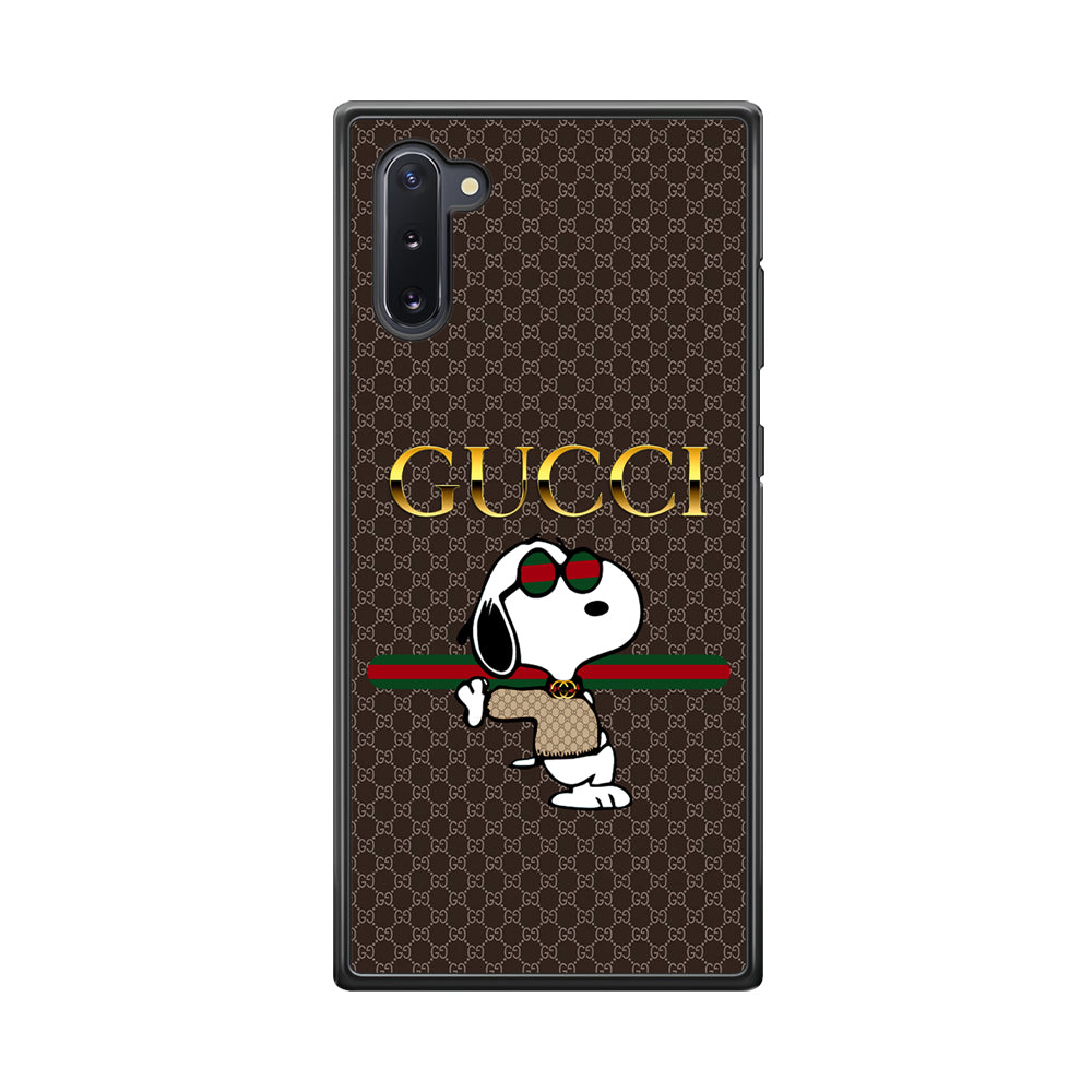 Gucci Snoopy Dope Samsung Galaxy Note 10 Case-Rubber Black (2D Case)-Oxvistore