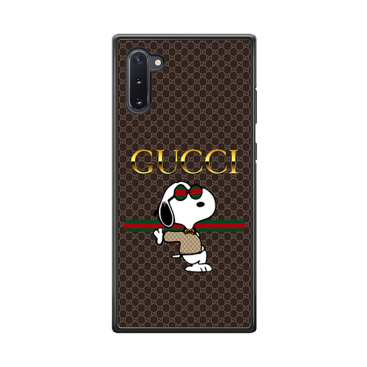 Gucci Snoopy Dope Samsung Galaxy Note 10 Case-Rubber Black (2D Case)-Oxvistore