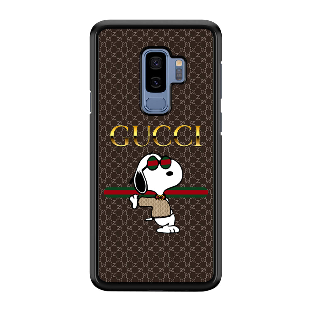 Gucci Snoopy Dope Samsung Galaxy S9 Plus Case-Rubber Black (2D Case)-Oxvistore