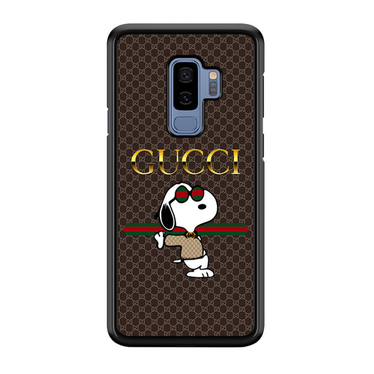 Gucci Snoopy Dope Samsung Galaxy S9 Plus Case-Rubber Black (2D Case)-Oxvistore