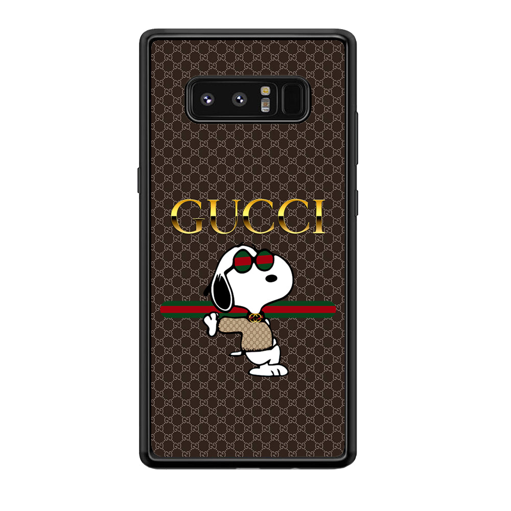 Gucci Snoopy Dope Samsung Galaxy Note 8 Case-Rubber Black (2D Case)-Oxvistore