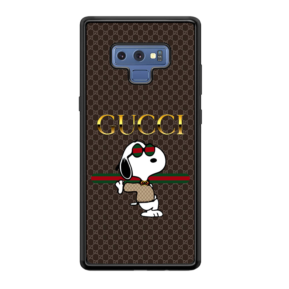 Gucci Snoopy Dope Samsung Galaxy Note 9 Case-Rubber Black (2D Case)-Oxvistore