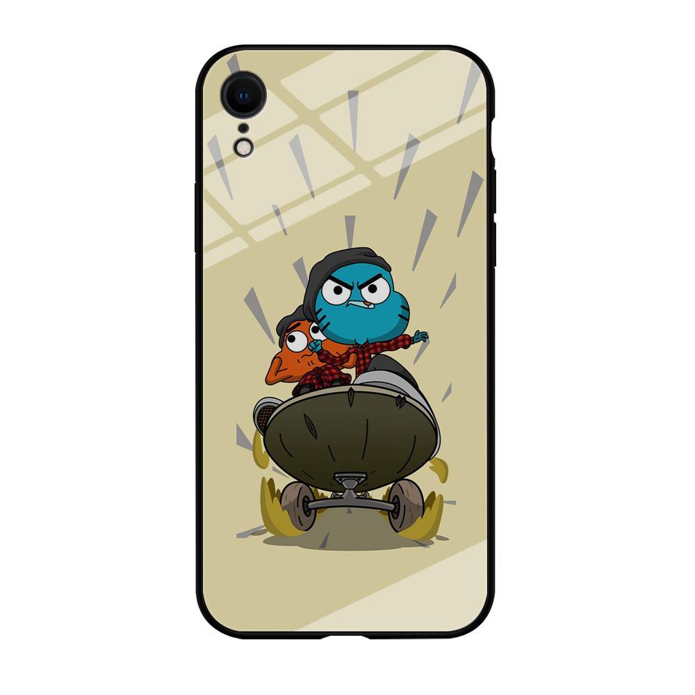 umall And Darwin Playing Skate iPhone XR Case-Oxvistore