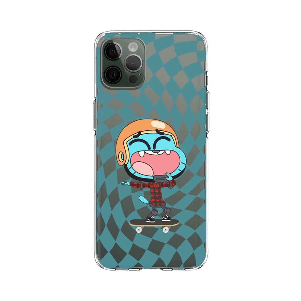 Gumball Happily with Skateboard Clear Soft Case-Oxvistore