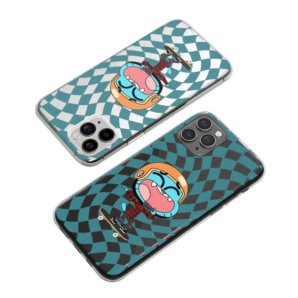 Gumball Happily with Skateboard Clear Soft Case-Oxvistore