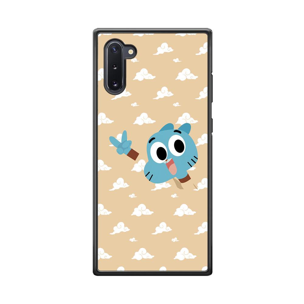 Gumball Peace Hands Samsung Galaxy Note 10 Case-Rubber Black (2D Case)-Oxvistore