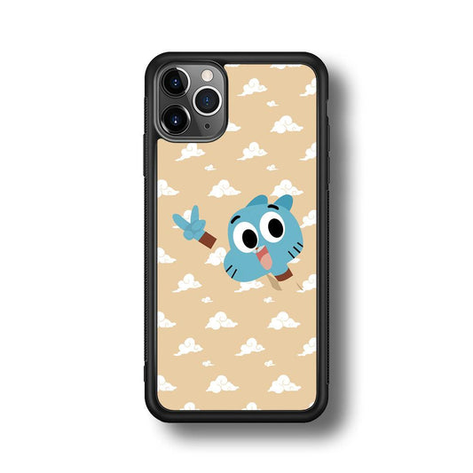Gumball Peace Hands iPhone 11 Pro Max Case-Rubber Black (2D Case)-Oxvistore