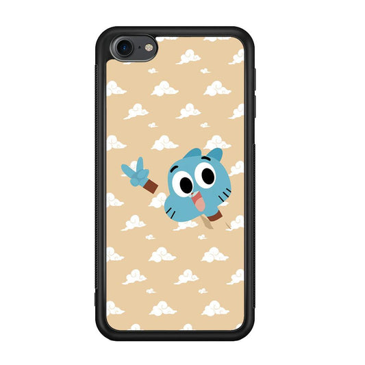 Gumball Peace Hands iPod Touch 6 Case-Rubber Black (2D Case)-Oxvistore
