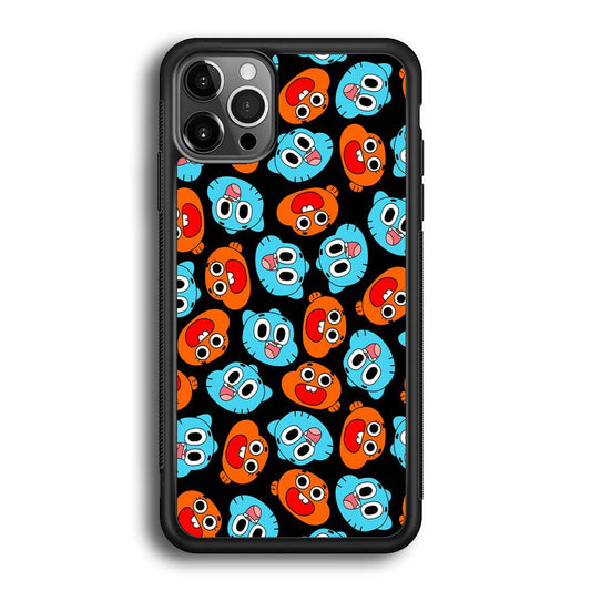 Gumball Sibling Patern of Face iPhone 12 Pro Max Case-Oxvistore