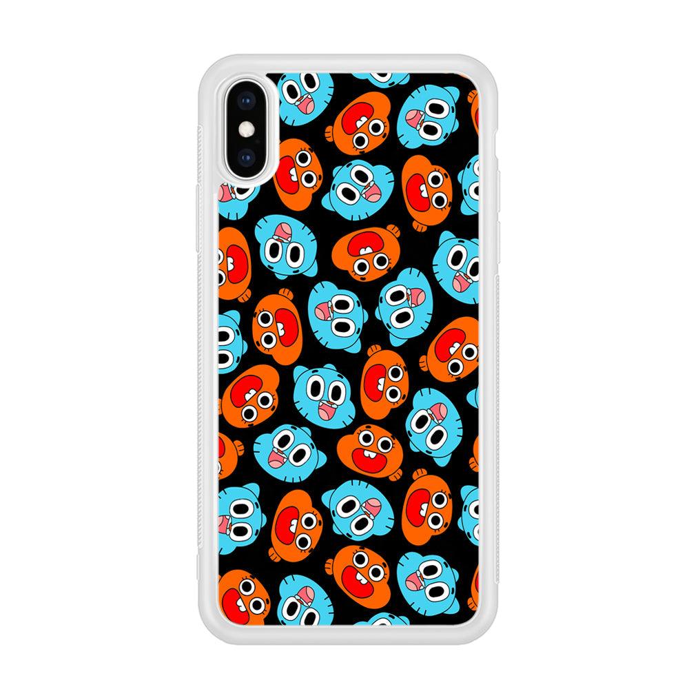 Gumball Sibling Patern of Face iPhone X Case-Oxvistore