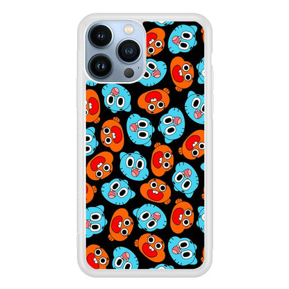 Gumball Sibling Patern of Face iPhone 13 Pro Case-Oxvistore