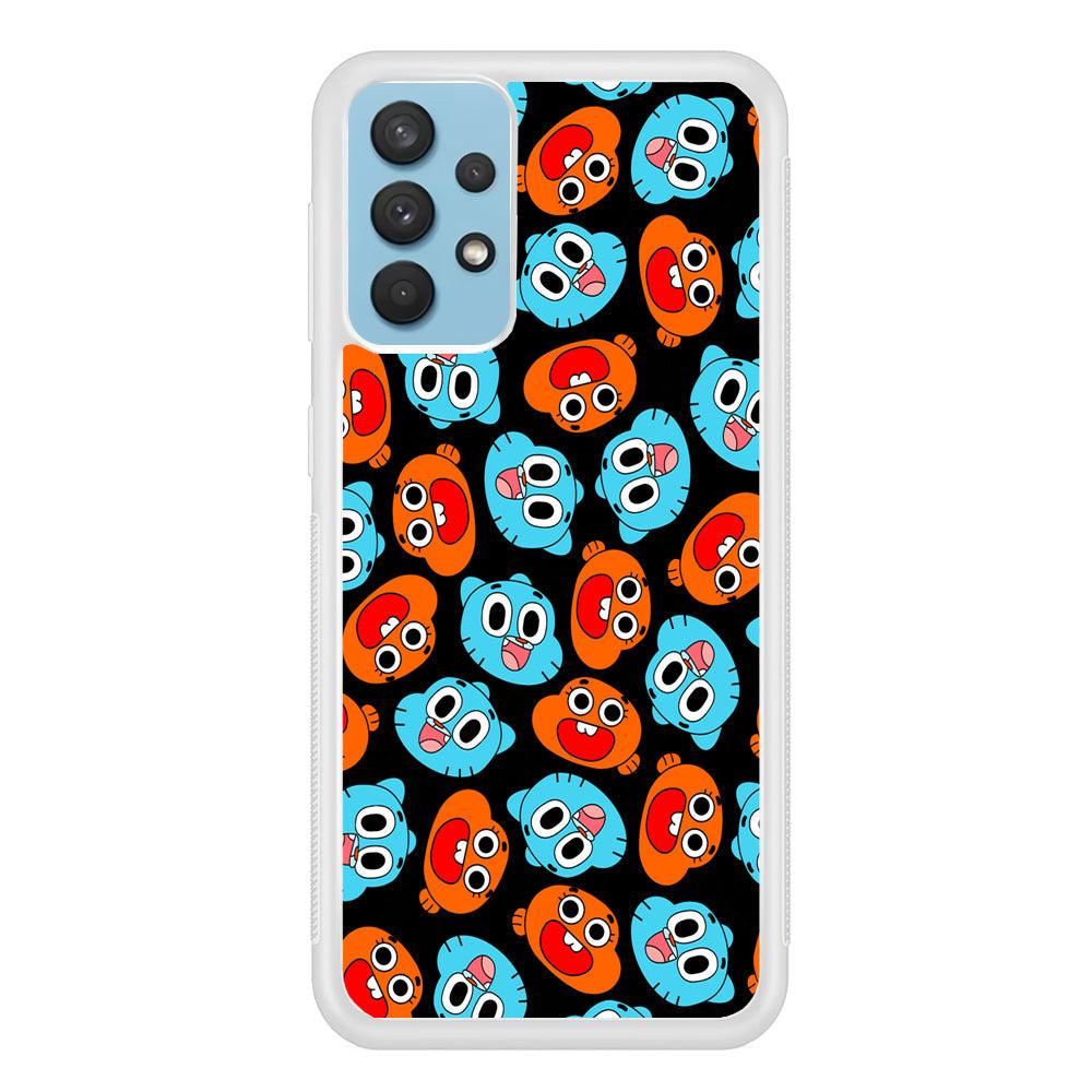 Gumball Sibling Patern of Face Samsung Galaxy A32 Case-Oxvistore