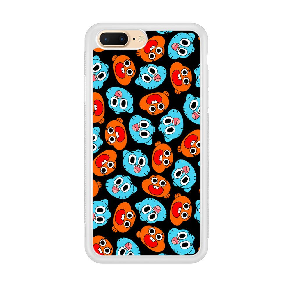 Gumball Sibling Patern of Face iPhone 8 Plus Case-Oxvistore