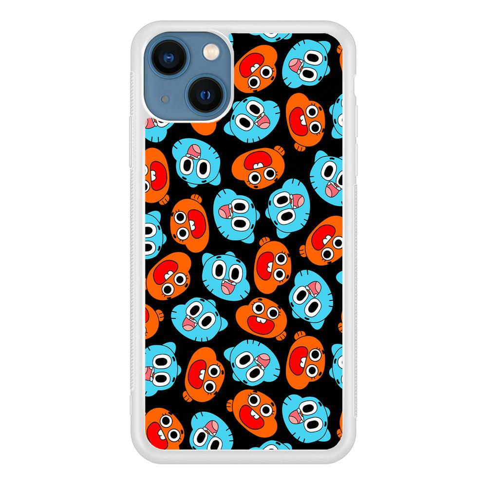 Gumball Sibling Patern of Face iPhone 13 Case-Oxvistore