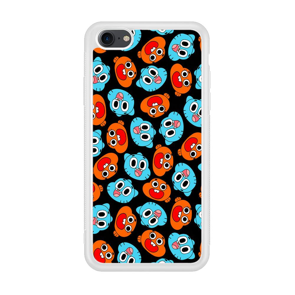 Gumball Sibling Patern of Face iPhone 8 Case-Oxvistore