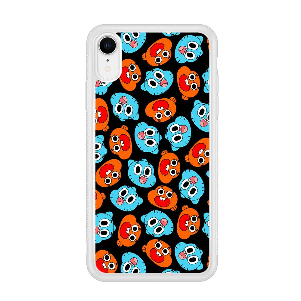 Gumball Sibling Patern of Face iPhone XR Case-Oxvistore