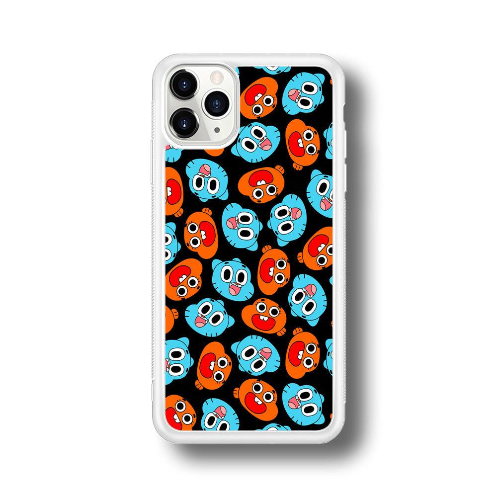 Gumball Sibling Patern of Face iPhone 11 Pro Case-Oxvistore