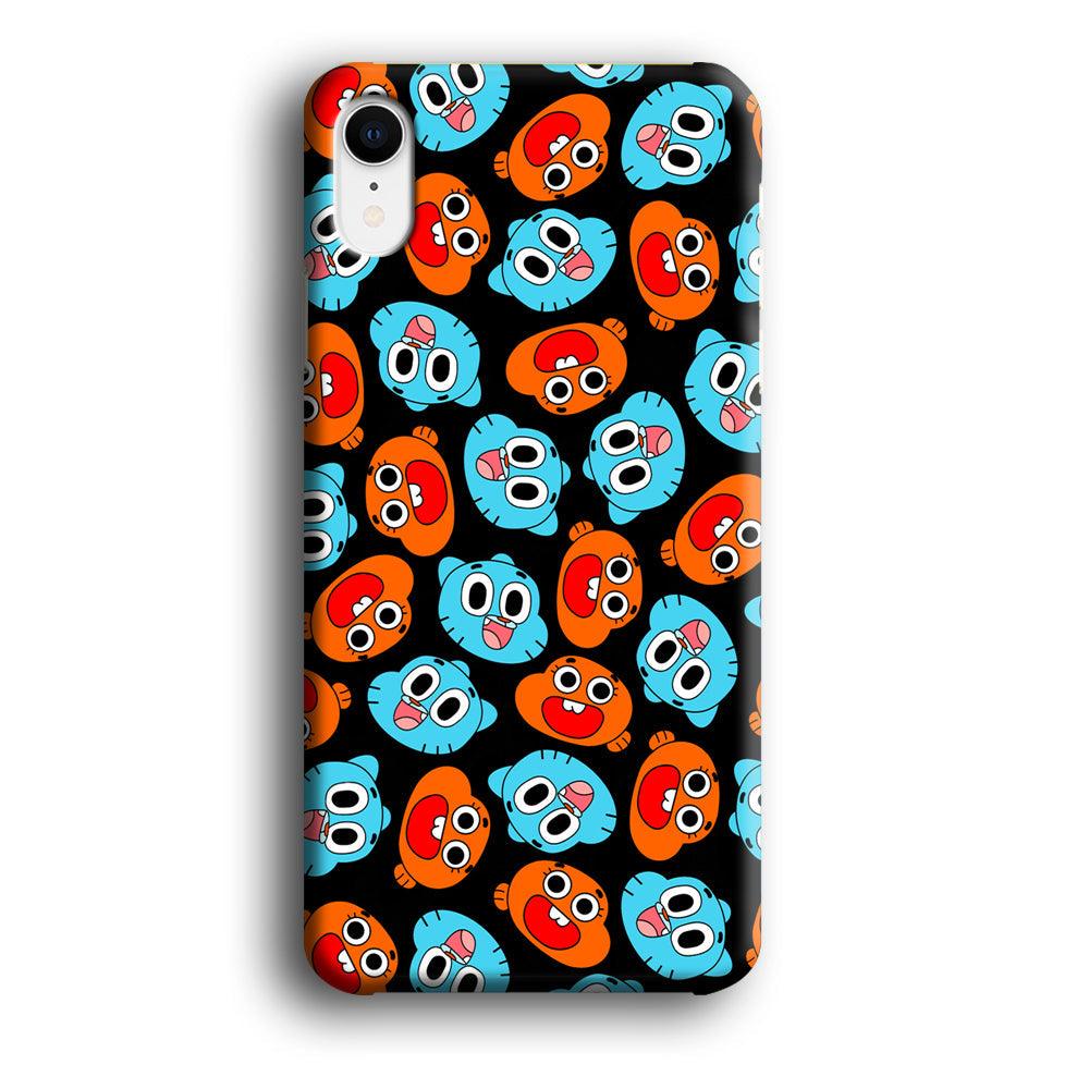 Gumball Sibling Patern of Face iPhone XR Case-Oxvistore