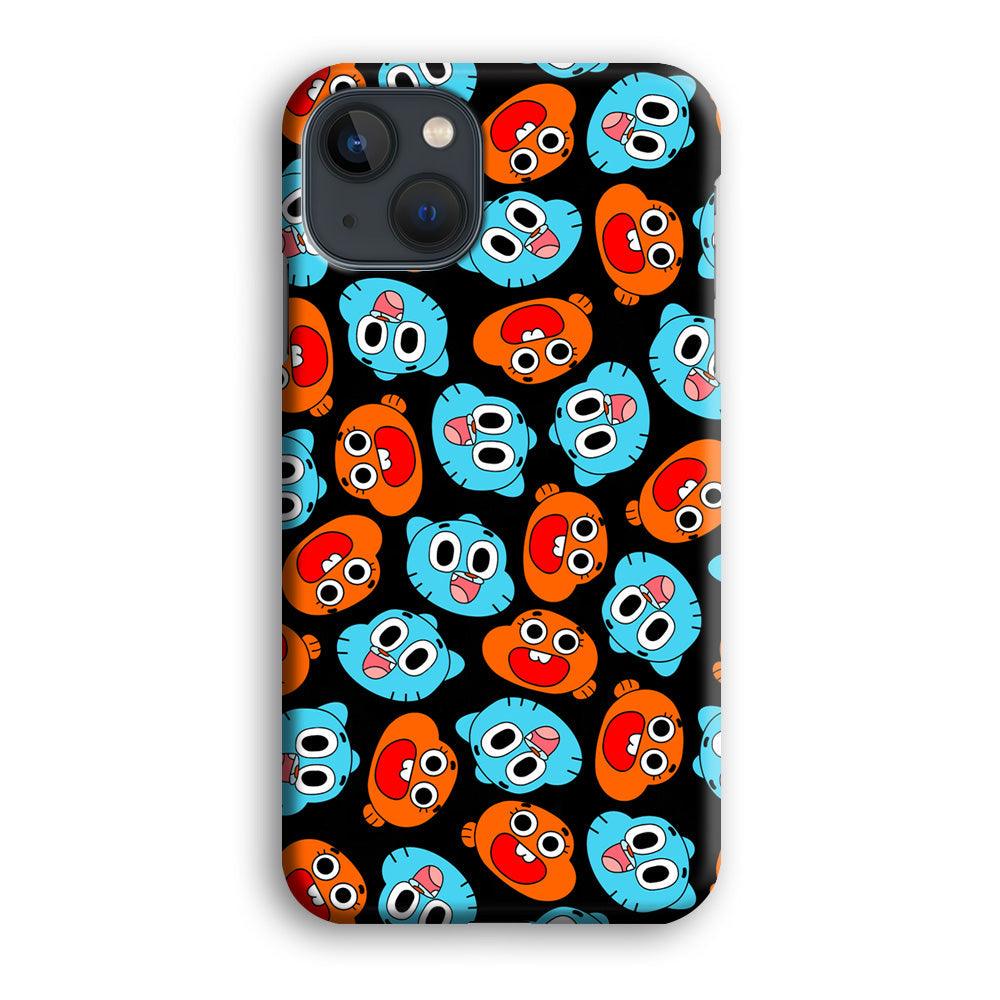 Gumball Sibling Patern of Face iPhone 13 Case-Oxvistore