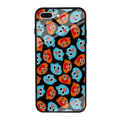 Gumball Sibling Patern of Face iPhone 8 Plus Case-Oxvistore