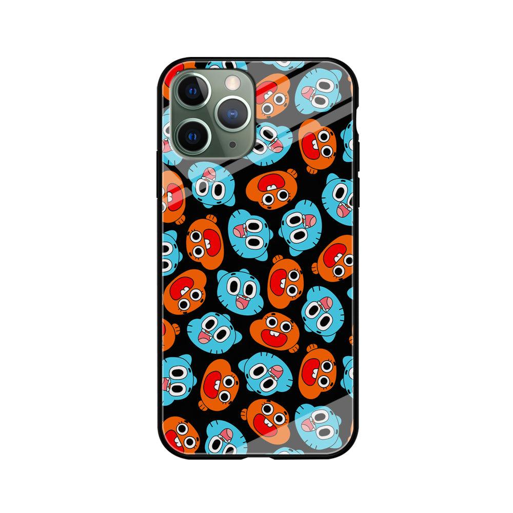 Gumball Sibling Patern of Face iPhone 11 Pro Case-Oxvistore