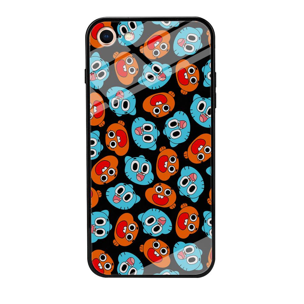 Gumball Sibling Patern of Face iPhone 8 Case-Oxvistore