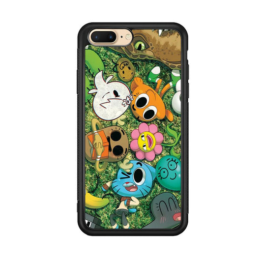 Gumball Take a Rest on Grass iPhone 7 Plus Case-Rubber Black (2D Case)-Oxvistore