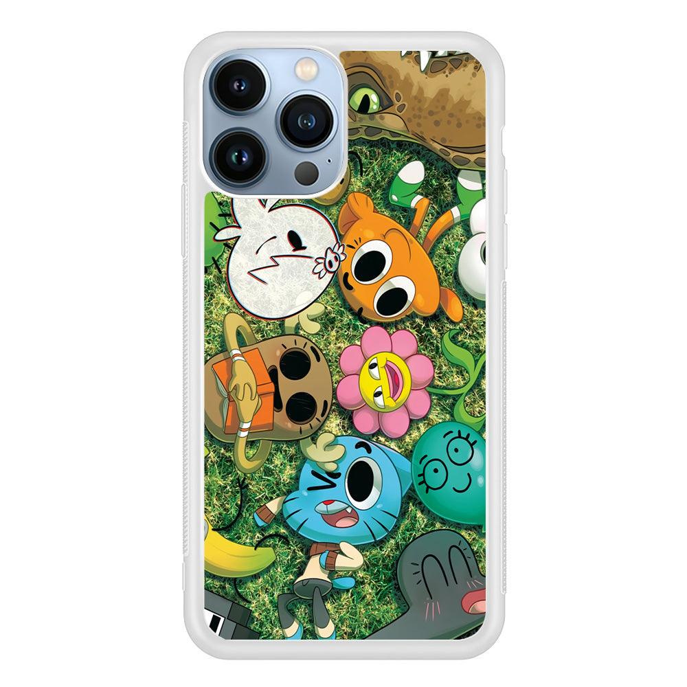 Gumball Take a Rest on Grass iPhone 15 Pro Case-Oxvistore