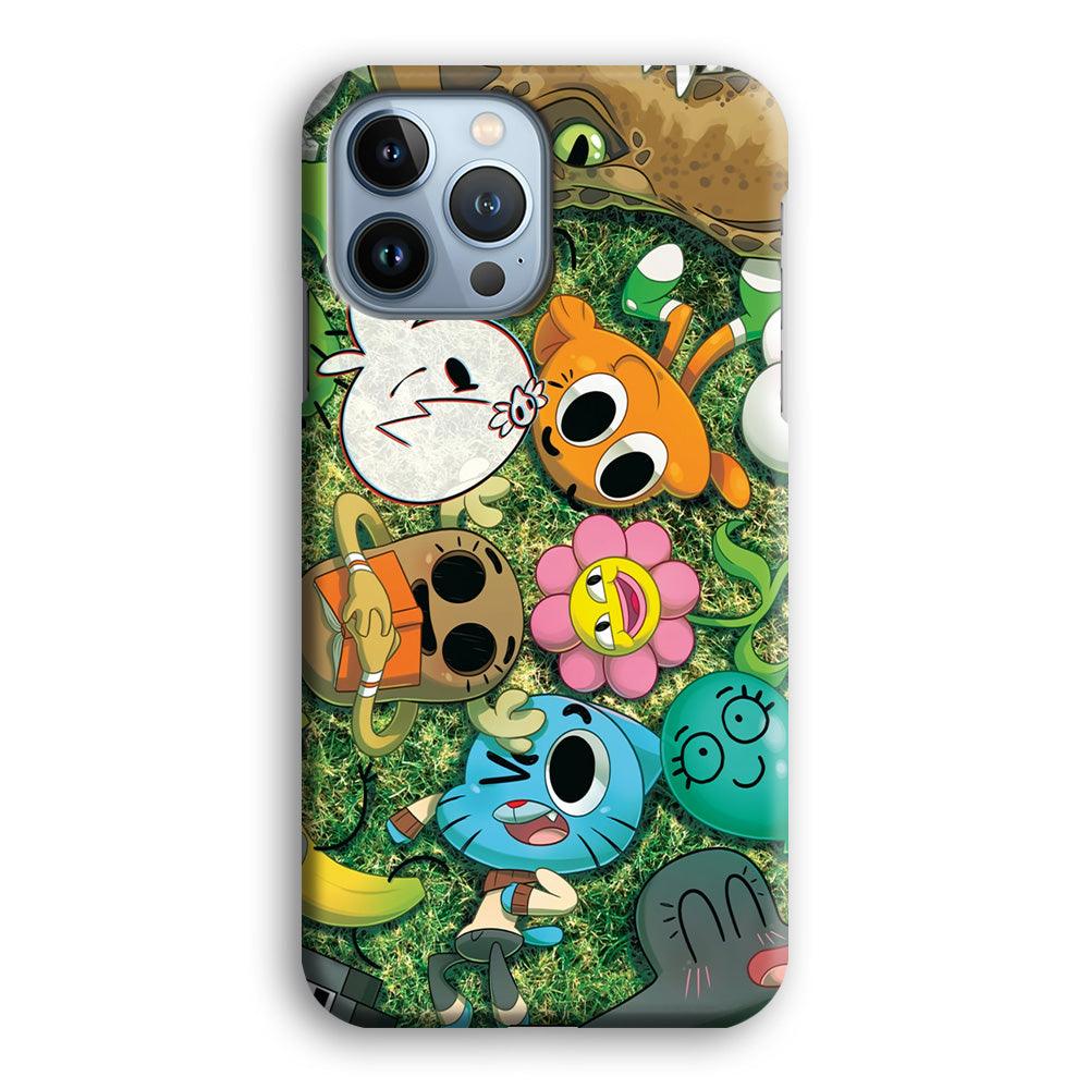 Gumball Take a Rest on Grass iPhone 14 Pro Max Case-Oxvistore