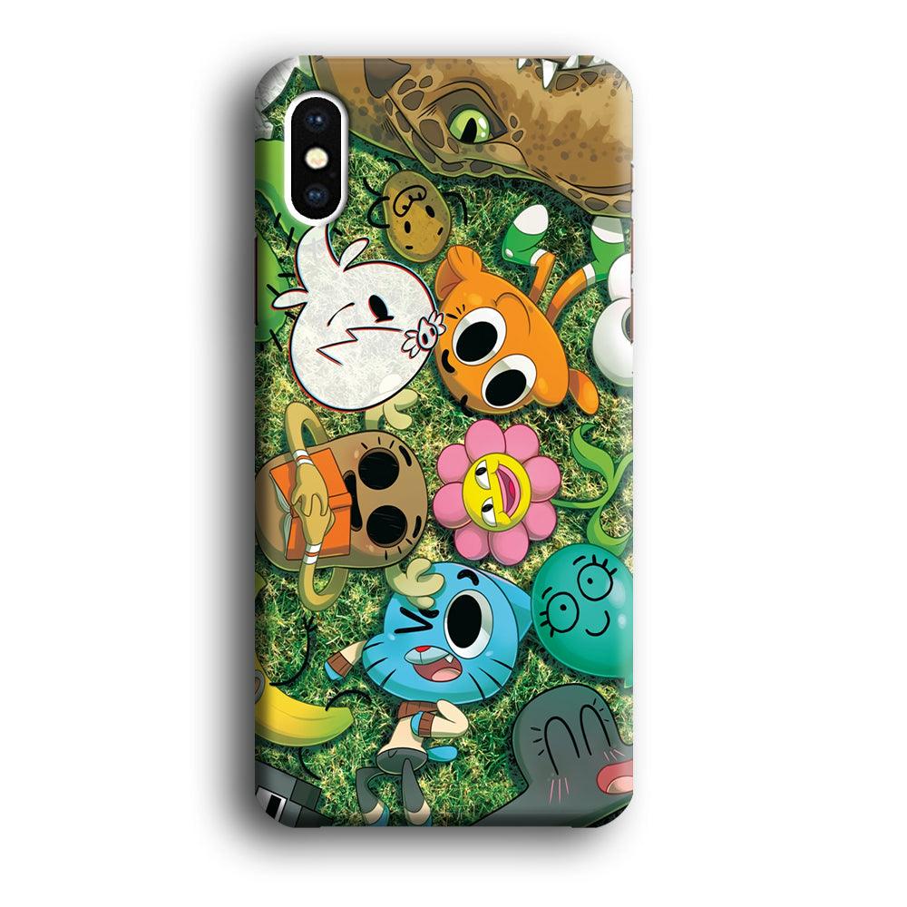 Gumball Take a Rest on Grass iPhone X Case-Oxvistore