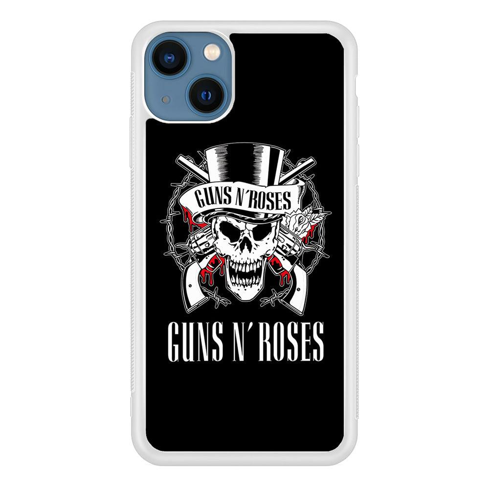 Gun N Roses White Skull iPhone 13 Case-Oxvistore