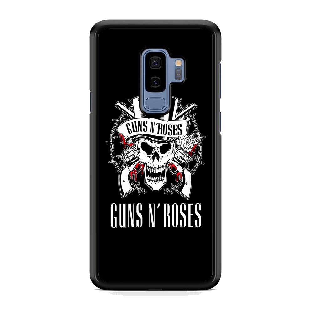 Gun N Roses White Skull Samsung Galaxy S9 Plus Case-Rubber White (2D Case)-Oxvistore