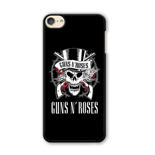 Gun N Roses White Skull iPod Touch 6 Case-Plastic White (2D Case)-Oxvistore