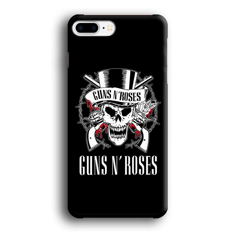 Gun N Roses White Skull iPhone 7 Plus Case-Oxvistore