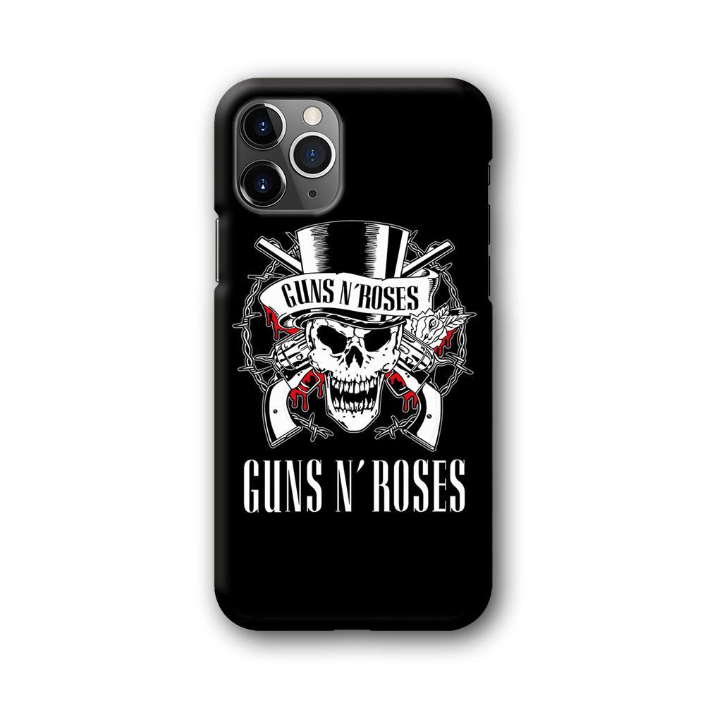 Gun N Roses White Skull iPhone 11 Pro Case-Oxvistore