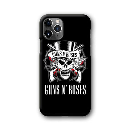 Gun N Roses White Skull iPhone 11 Pro Case-Oxvistore