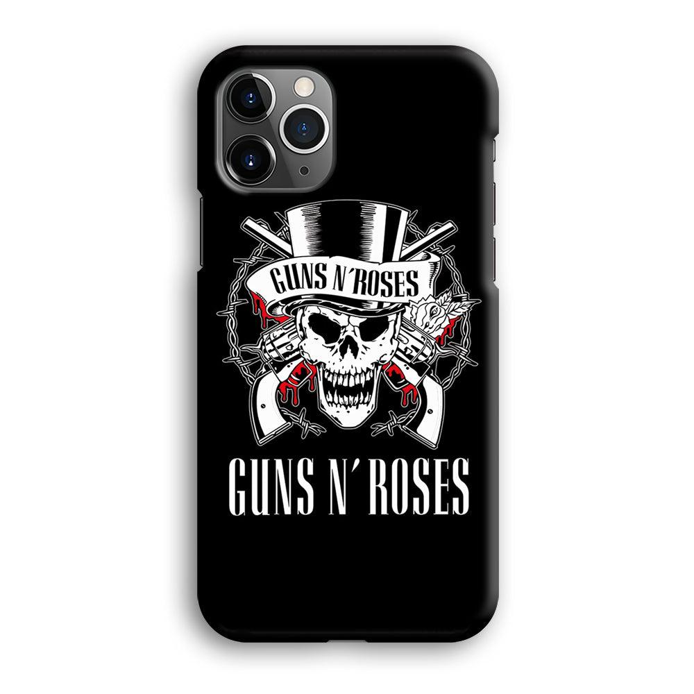 Gun N Roses White Skull iPhone 12 Pro Max Case-Oxvistore