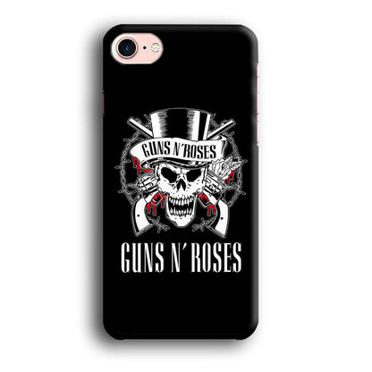 Gun N Roses White Skull iPhone 8 Case-Oxvistore