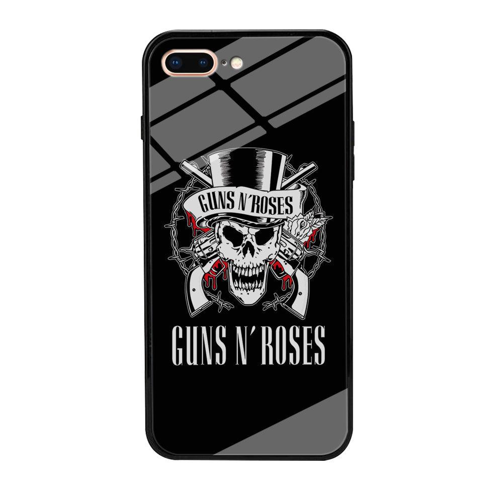 Gun N Roses White Skull iPhone 7 Plus Case-Oxvistore