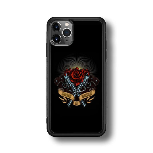 Gun's N Roses Lambency of Passion iPhone 11 Pro Max Case-Rubber Black (2D Case)-Oxvistore